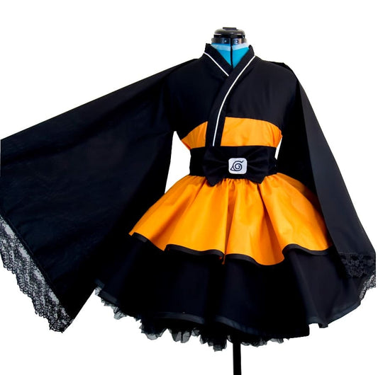 JP AnimeNaruto Shippuden Uzumaki Naruto cosplay costumes Lolita Kimono cosplay Costume Halloween Dress