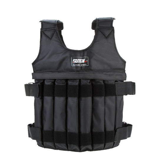 SUTEN 20kg/50kg Loading Weighted Vest For Boxing Training Workout Fitness Equipment Adjustable Waistcoat Jacket Sand Clothing
