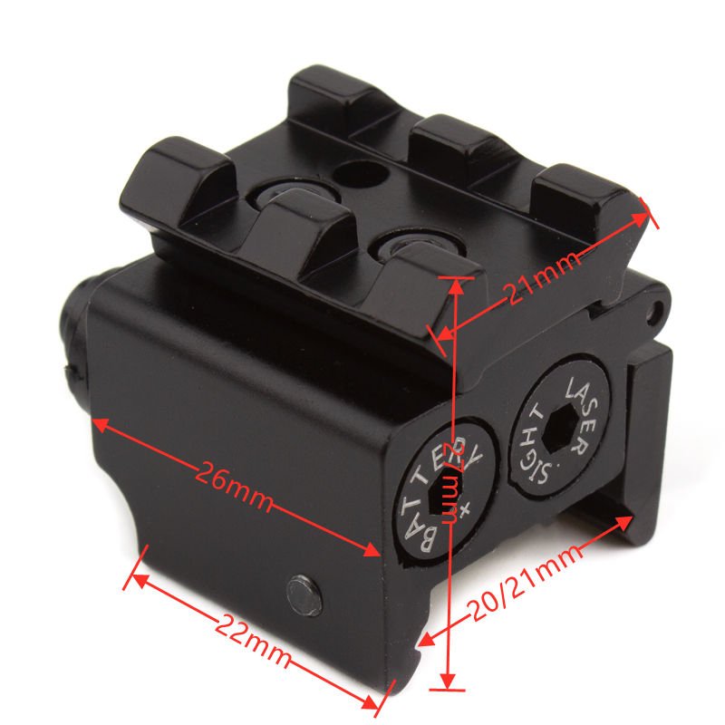 20MM Infrared Laser Sight Hanging Under The Fishbone, Up, Down, Left And Right Adjustable Red Laser Sight