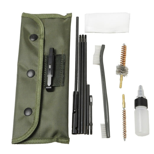 Airsoft M4 M16 Rifle Gun Cleaning Kit 10 Pieces .22 .30cal 5.56mm Brushes Set Clean Rod Convenient Nylon Case Hunting Accessory