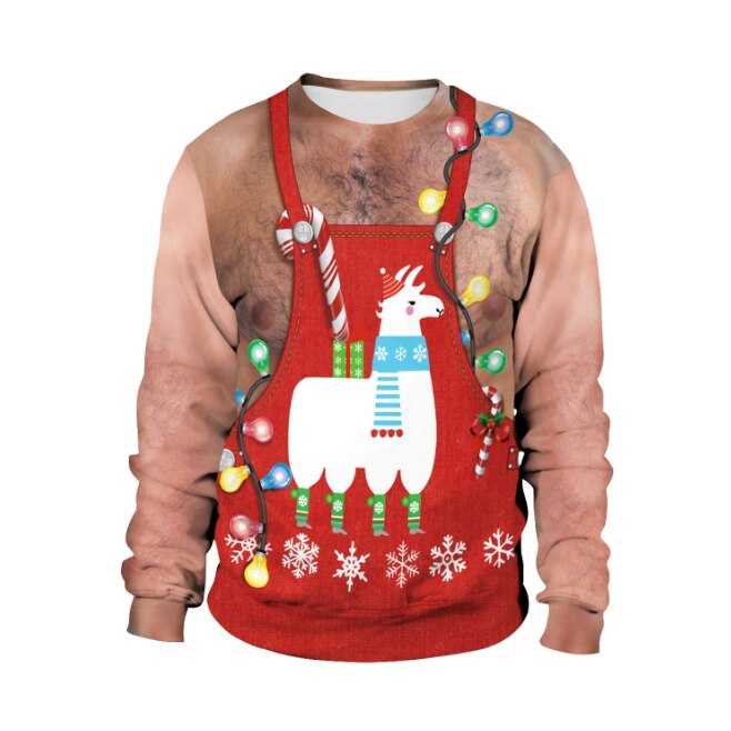 New listing Christmas Sweaters Stylish Unisex Men Women Santa Claus Ugly Christmas Sweater Novelty Sexy RED Retro Sweater