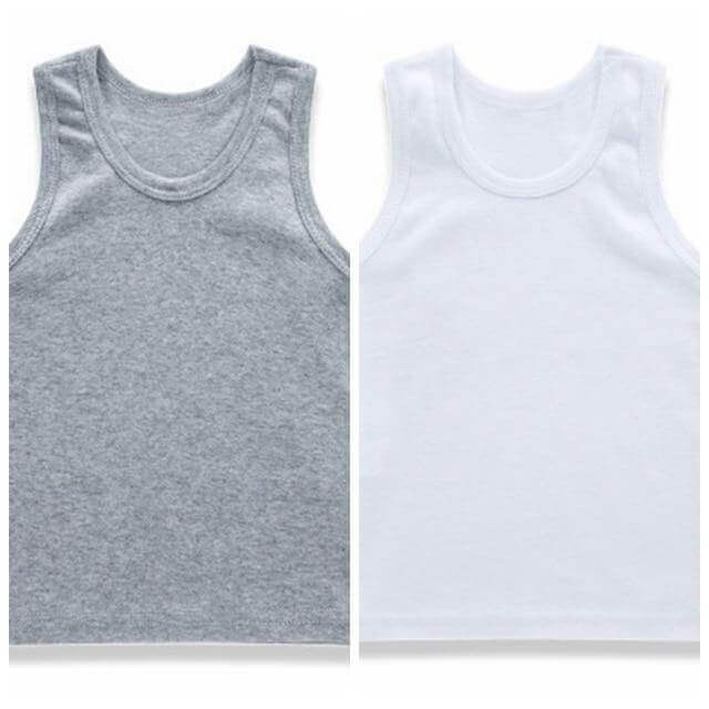 2 children's tank tops made of cotton, in a variety of colors Of your choice - beandbuy