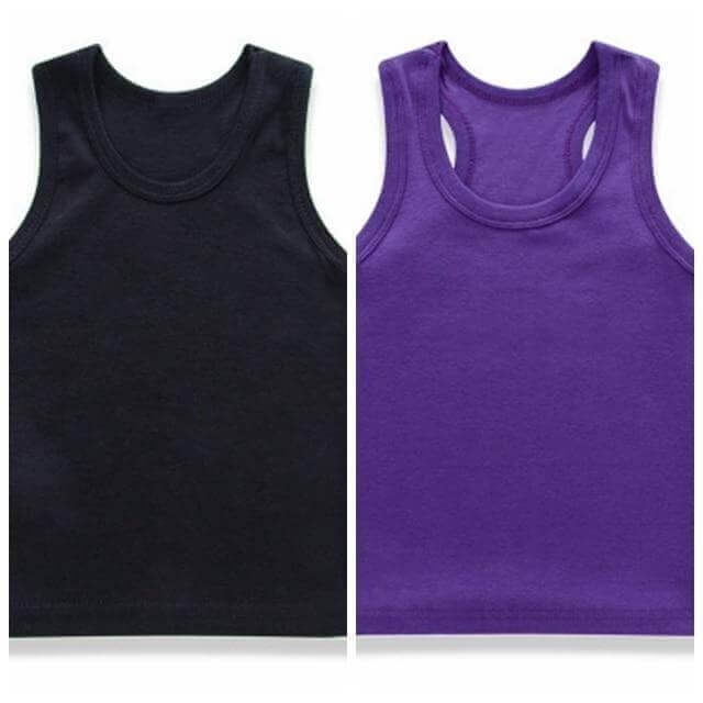 2 children's tank tops made of cotton, in a variety of colors Of your choice - beandbuy