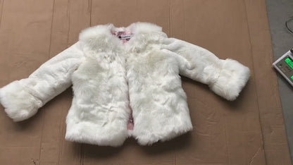 Elegant girls' winter jacket made of faux fur from the age of two
