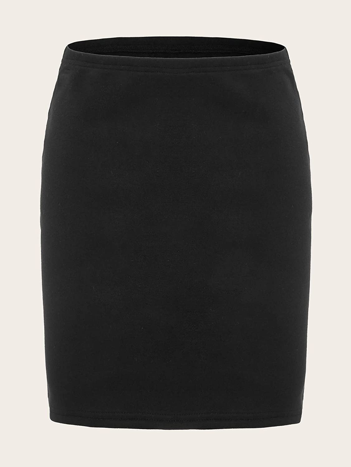 Verdusa Women's Basic High Waisted Pencil Bodycon Short Skirt - beandbuy