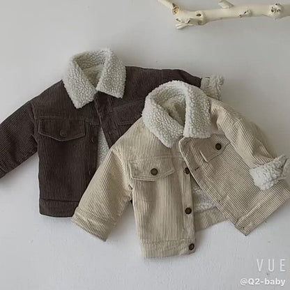 Fashionable autumn and winter jacket for children and babies