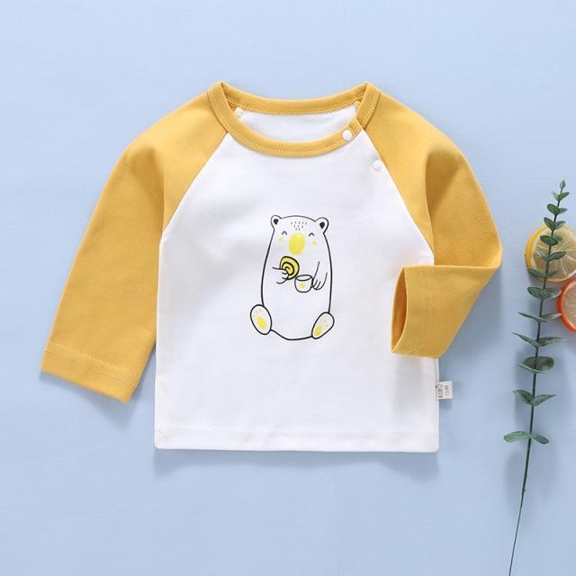 Baby T-Shirt With Long Sleeve fall Children's Top Baby Tee Clothes - beandbuy