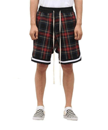 Chess/scottish-style plaid summer shorts for men - beandbuy