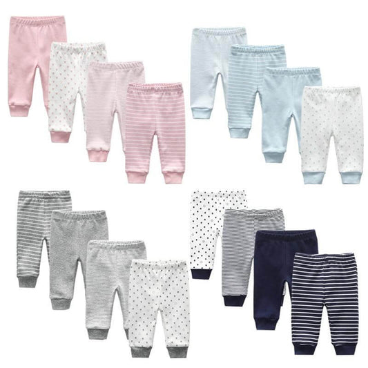 Soft 3/4 PCS baby pants complete with stunning patterns - beandbuy