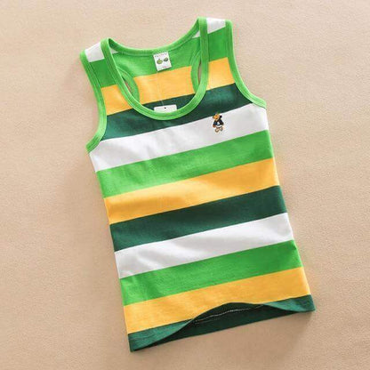 Striped style cotton tank tops for boys, girls and babies combined with spectacular colors - beandbuy