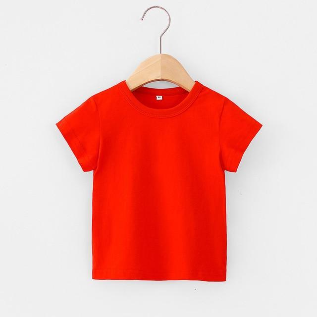 Summer Solid Kids & babies T-shirt for Boys & Girls short sleeve - beandbuy