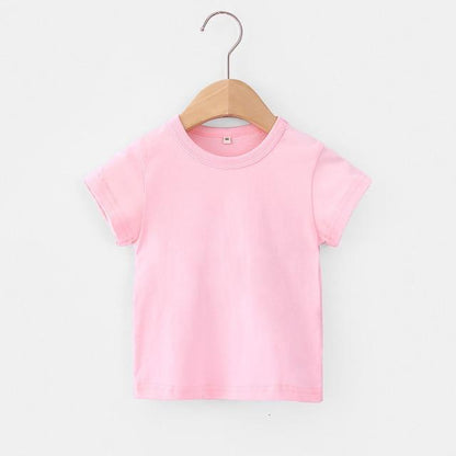 Summer Solid Kids & babies T-shirt for Boys & Girls short sleeve - beandbuy