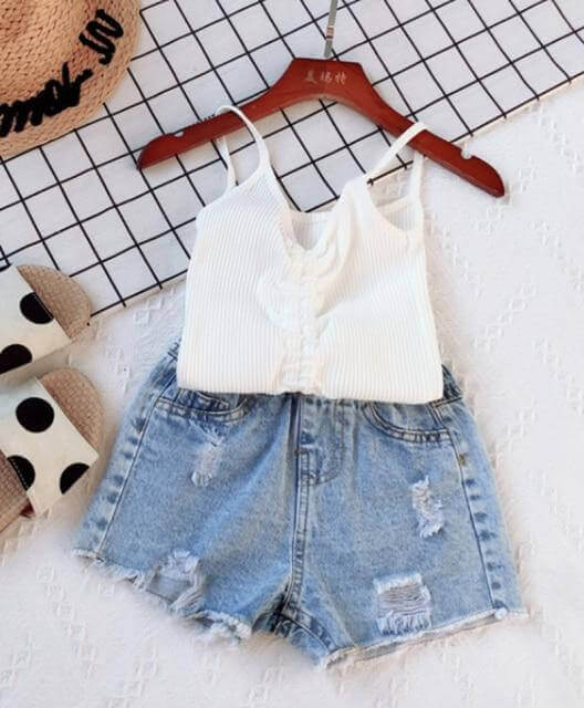 Trendy summer tank tops for girls & toddlers made of cotton - beandbuy