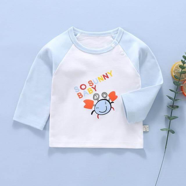 Baby T-Shirt With Long Sleeve fall Children's Top Baby Tee Clothes - beandbuy