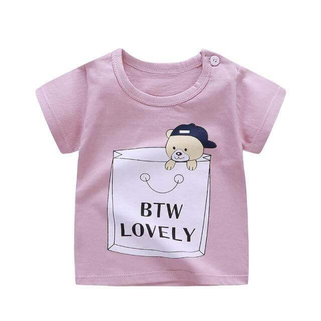 Children'S T-Shirt For Boys, Girls & Babies Cute Cartoon Toddler Tops Lovely Summer 0-6 Years - beandbuy