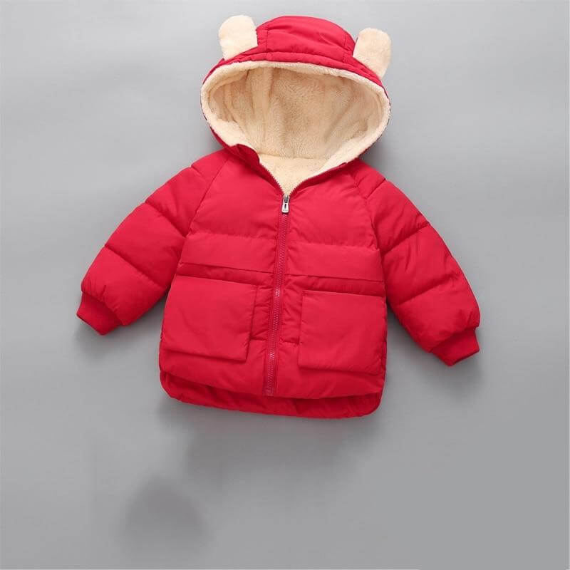 Cotton wool coats for children and babies Velvet pocket - beandbuy