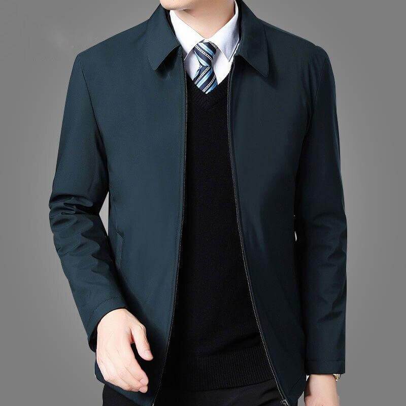 Elegant jacket, stylish zippered side pocket for men - beandbuy