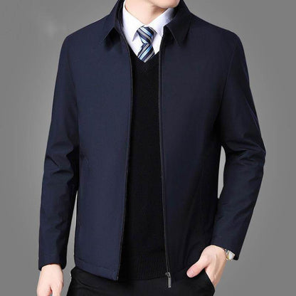 Elegant jacket, stylish zippered side pocket for men - beandbuy
