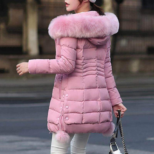 Faux Fur Parkas Women Down Coats Winter Thick Snow - beandbuy