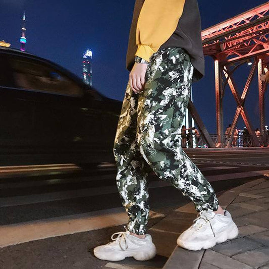 Harem pants for men hip hop camouflage - beandbuy