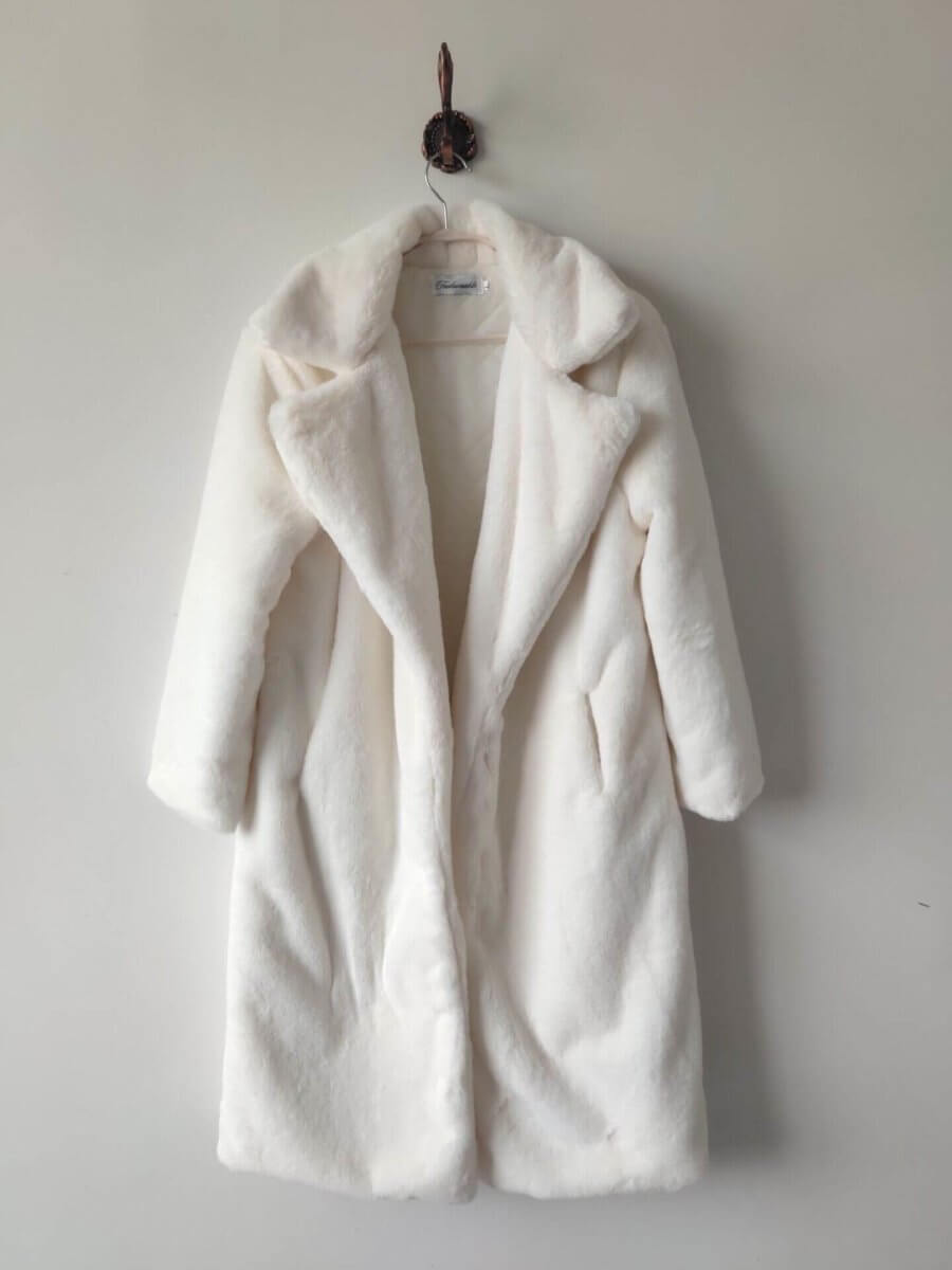 High quality women fur jacket long thick warm artificial rabbit - beandbuy