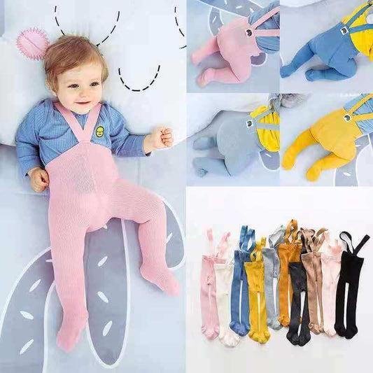 Infant cotton unisex tights with a belt grip - beandbuy
