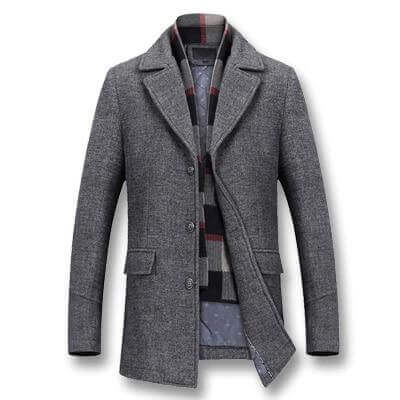 Men Winter Thick Cotton Wool Jackets Coats - beandbuy