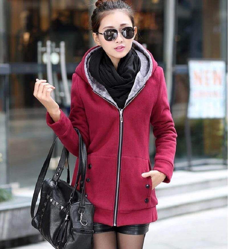 New Park High-Quality Warm Female Long Winter Sweatshirt coat - beandbuy