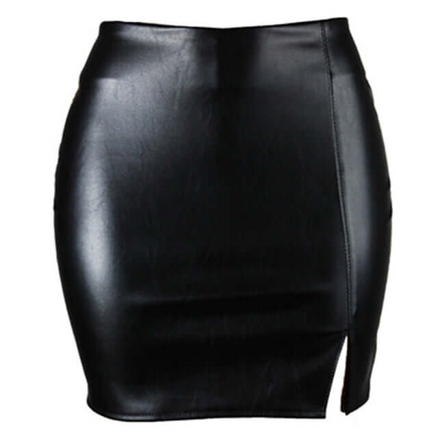 High Quality Sexy Pu Mini Leather High Waist Skirt - beandbuy
