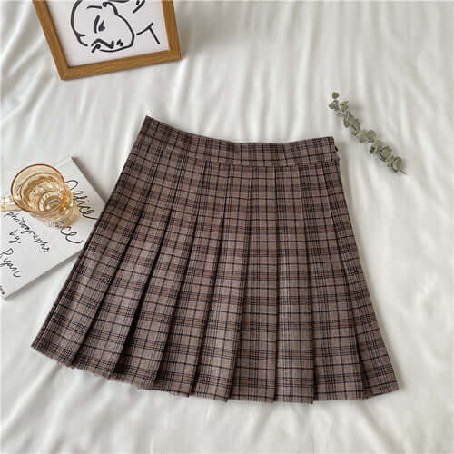 Korean-style short pleated student skirt for women - beandbuy