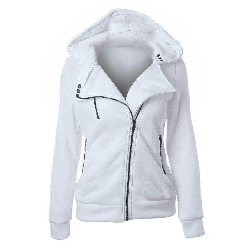 Zipper sweatshirt hoodie coat for women - beandbuy